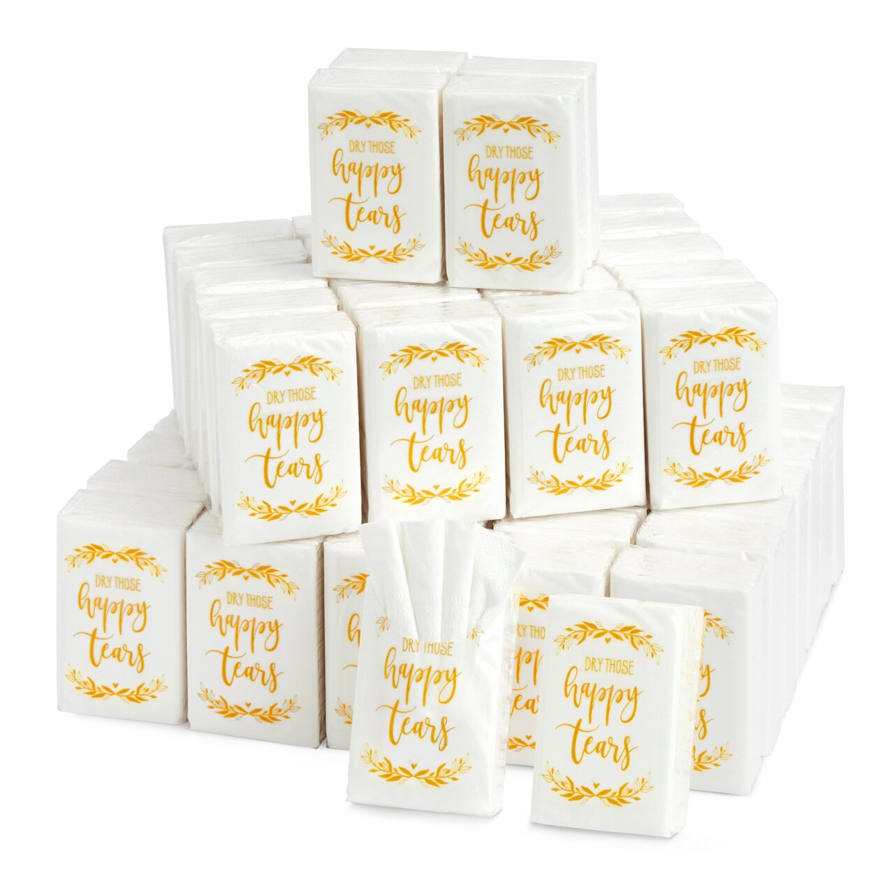 60-Pack Wedding Facial Tissue Souvenirs for Guests - Welcome Bag Party Favors and Bulk Pocket-Size Travel Packs